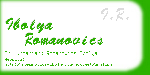 ibolya romanovics business card